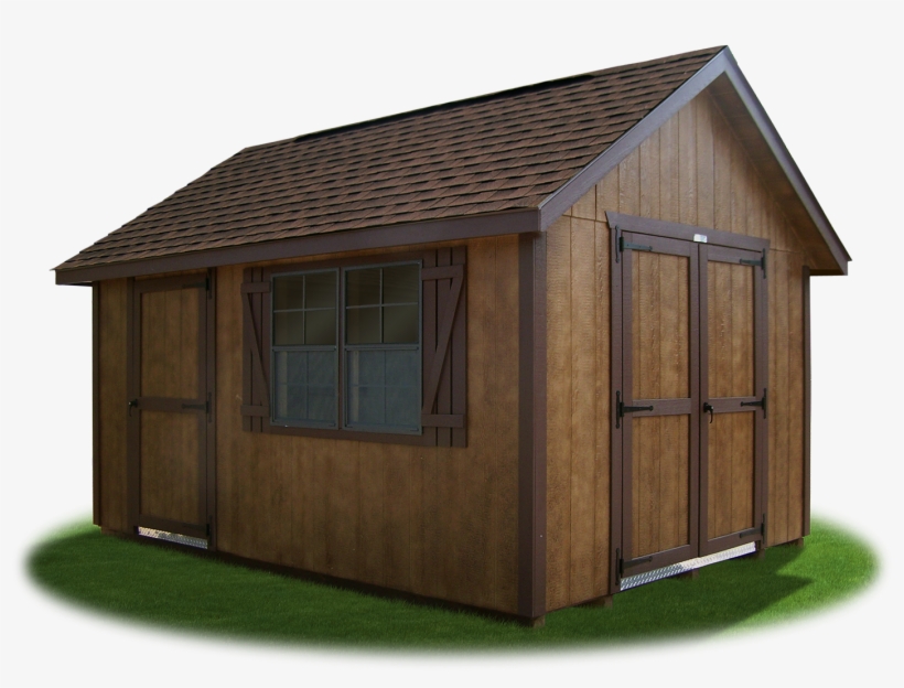 10 X 14 Lp Cape Cod Shed With Coffee Brown Polyurethane - Brown Shed With Black Trim, transparent png #4252031