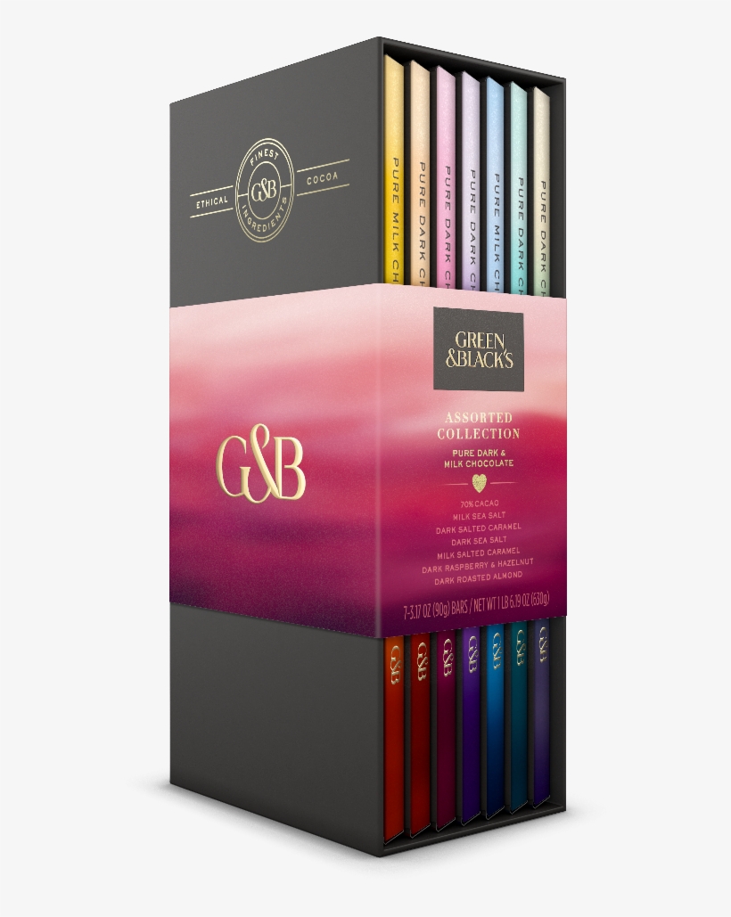 Green And Black's Assorted Collection - Green & Black's Sea Salt 70% Cacao Pure Dark Chocolate, transparent png #4252060
