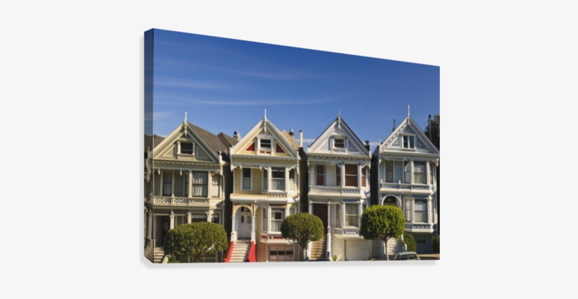 Victorian Style Homes Near Alamo Square - Victorian Style Homes Near Alamo Square San Francisco, transparent png #4252548