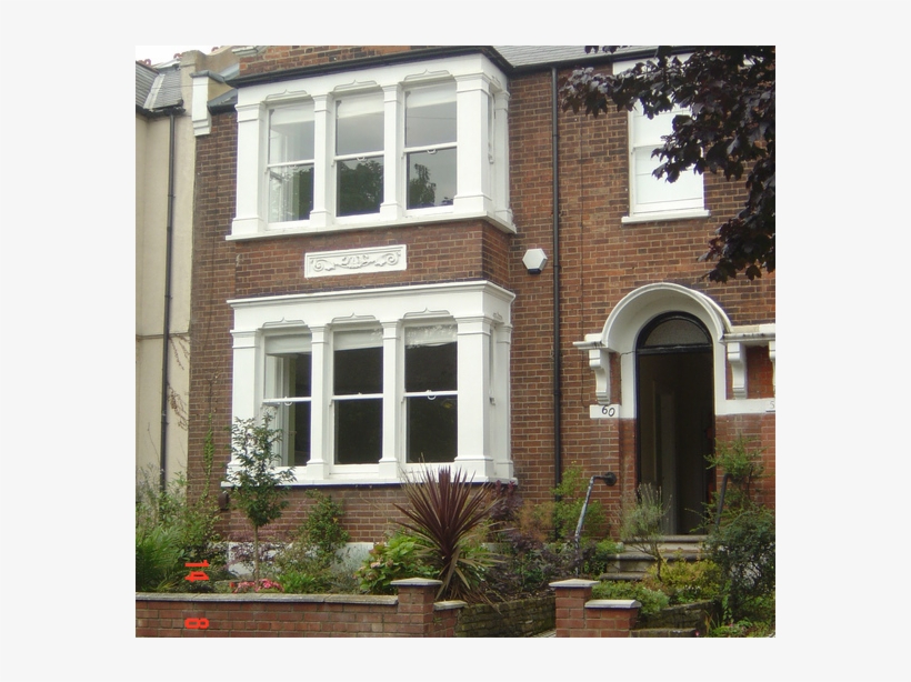 Four Bedroom Victorian House With A Nice Size Garden - Sash Window, transparent png #4252592