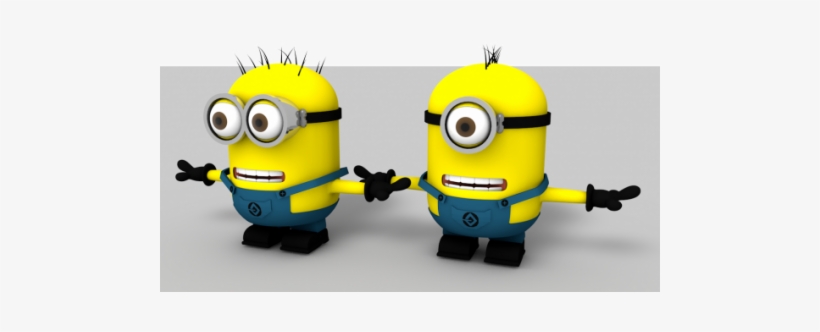 Minions Fully Rigged Character 3d Model - Minions Model, transparent png #4252654