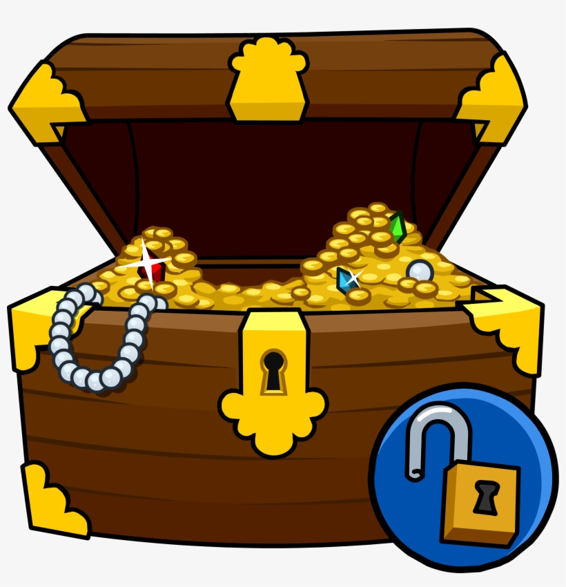 Treasure Chest Costume Unlockable Icon - Open Treasure Chest Clipart, transparent png #4253269