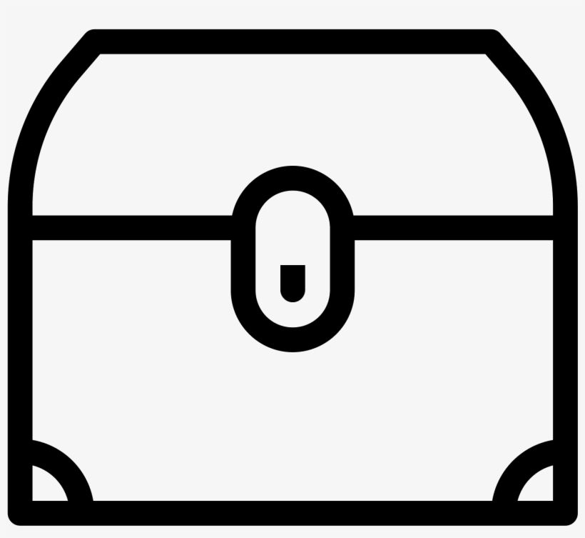 Closed Treasure Chest Icon - Bank Money Outline, transparent png #4253488