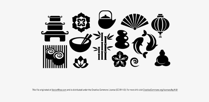 Japanese Elements Png Photo - Japan Vector Symbols, transparent png #4254200
