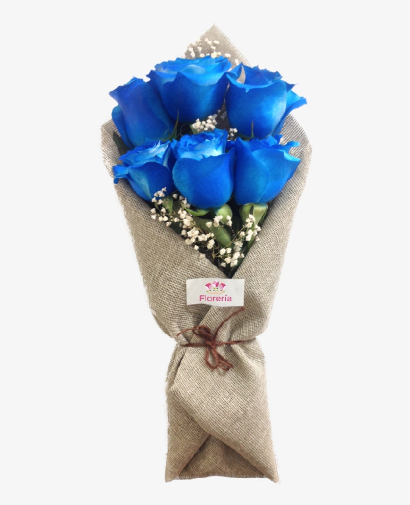 Ramo 6 Rosas F6 - Ramo De Flores Azules - Free Transparent PNG Download -  PNGkey