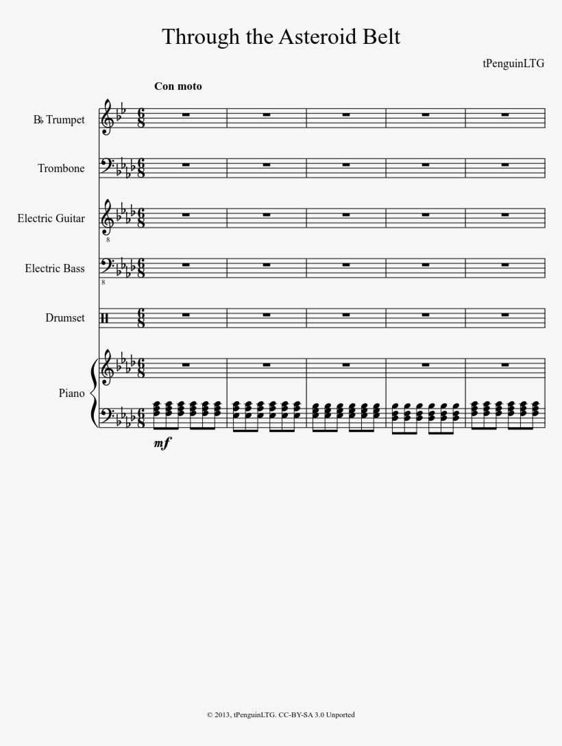 Through The Asteroid Belt Sheet Music Composed By Tpenguinltg - Sound Of Silence Tenor Sax, transparent png #4254408