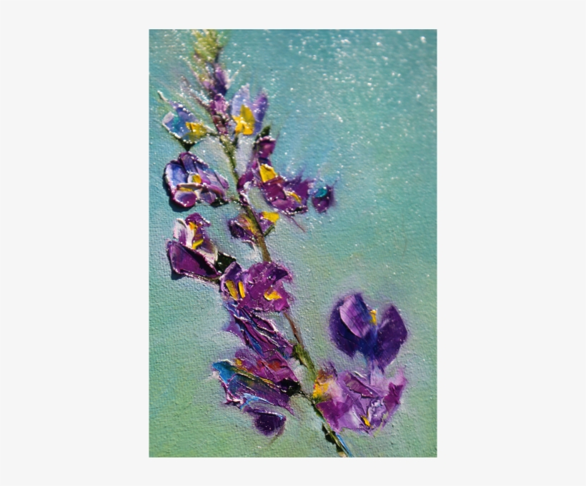The Lupines Arizonicus In This Hypnotizing Purple Flower - Painting, transparent png #4254449