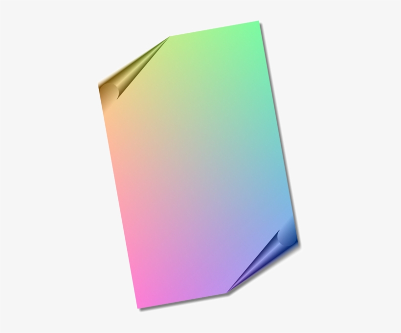 Colorful Curled Paper With White Background - Paper, transparent png #4254705