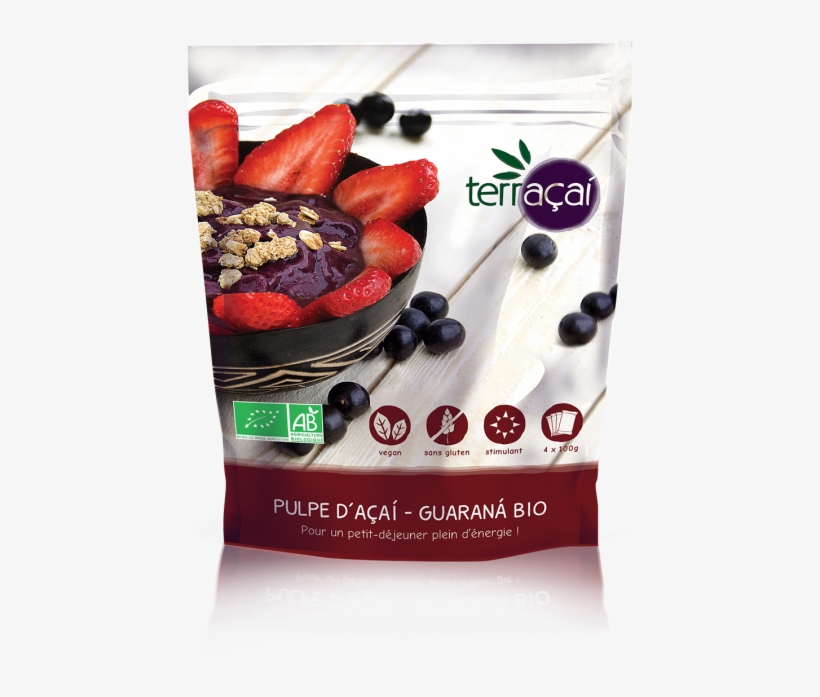 Organic Açai-guarana Pulp 4 X 100g - Açaí Palm, transparent png #4254782