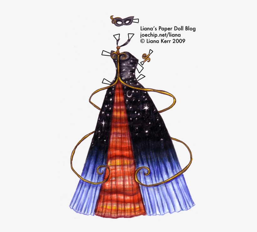 Click For Larger Version - Black And Blue Anime Dress, transparent png #4255531