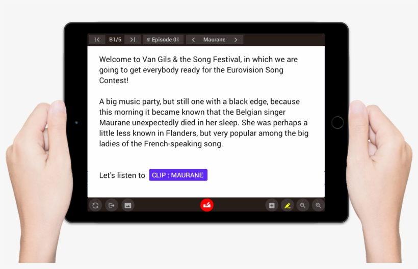 Presenter Tablet In Sync With Your Script - Tablet Computer, transparent png #4255710