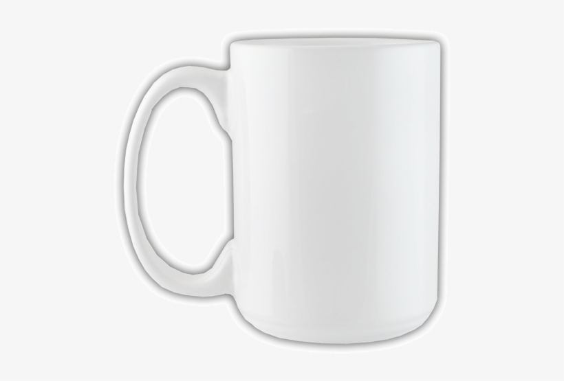 White C-handle Ceramic Mug - Ceramic, transparent png #4256131