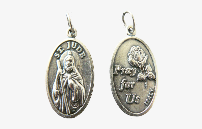 Medalla Italiana De San Judas Tadeo - Earrings, transparent png #4256632