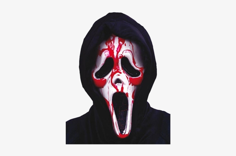 Dripping Blood Ghost Face Mask - Scream Bleeding Mask - Free