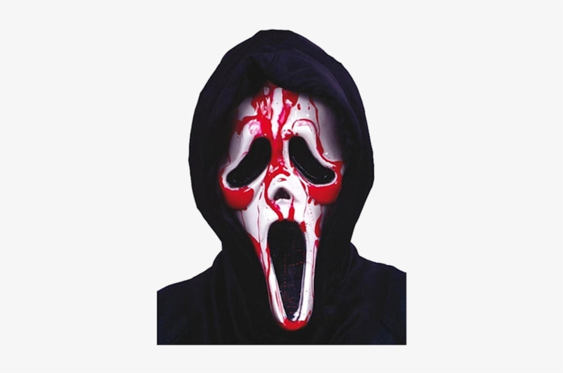 Dripping Blood Ghost Face Mask - Scream Bleeding Mask, transparent png #4256699