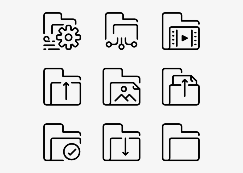Folder And Document - Adobe Icon Vector, transparent png #4258613