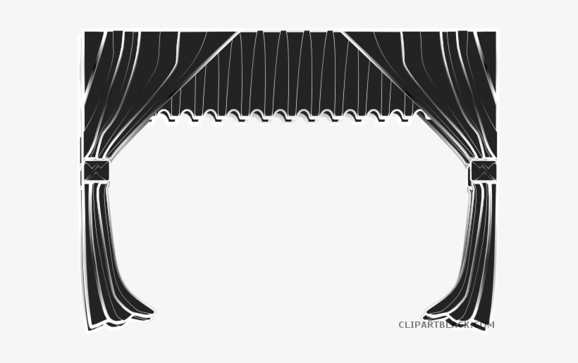 Movie Theater Curtains Tools Free Black White Clipart Clip Art