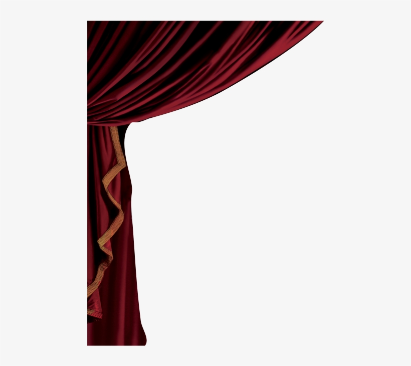 Stage Curtains Png Picture - Dark Red Curtain Png, transparent png #4258869