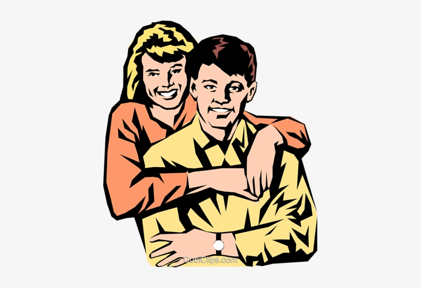 Husband & Wife Royalty Free Vector Clip Art Illustration - Hasband & Wife Vector, transparent png #4258986