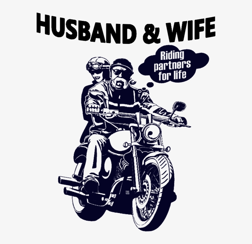 Left - Best Gift - Husband And Wife Bikers Riding Partners, transparent png #4259219