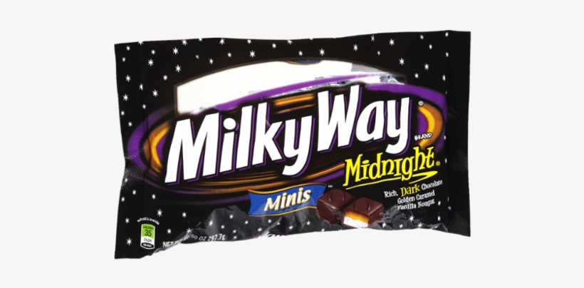 Milky Way Midnight Minis Golden Caramel Vanilla Nougat - Milky Way Chocolate Midnight, transparent png #4259618