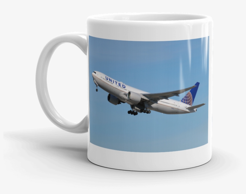 United Boeing 777 Coffee Mug - United Airlines, transparent png #4259941