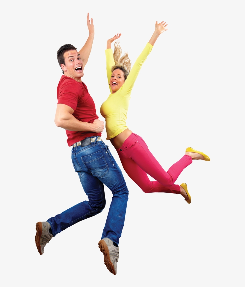 2 Png, Pixel Resolution - Happy Couple Jumping Png, transparent png #4260426