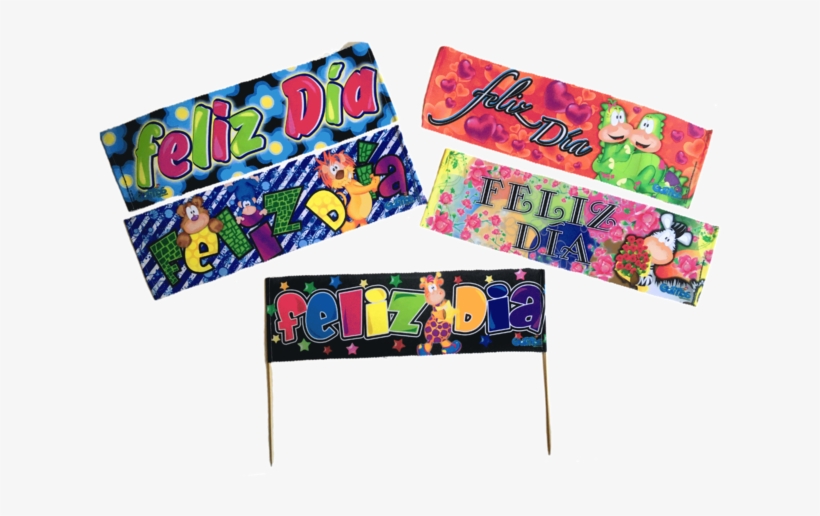 X 12 Banderin Mediano Feliz Dia - Happiness, transparent png #4260474