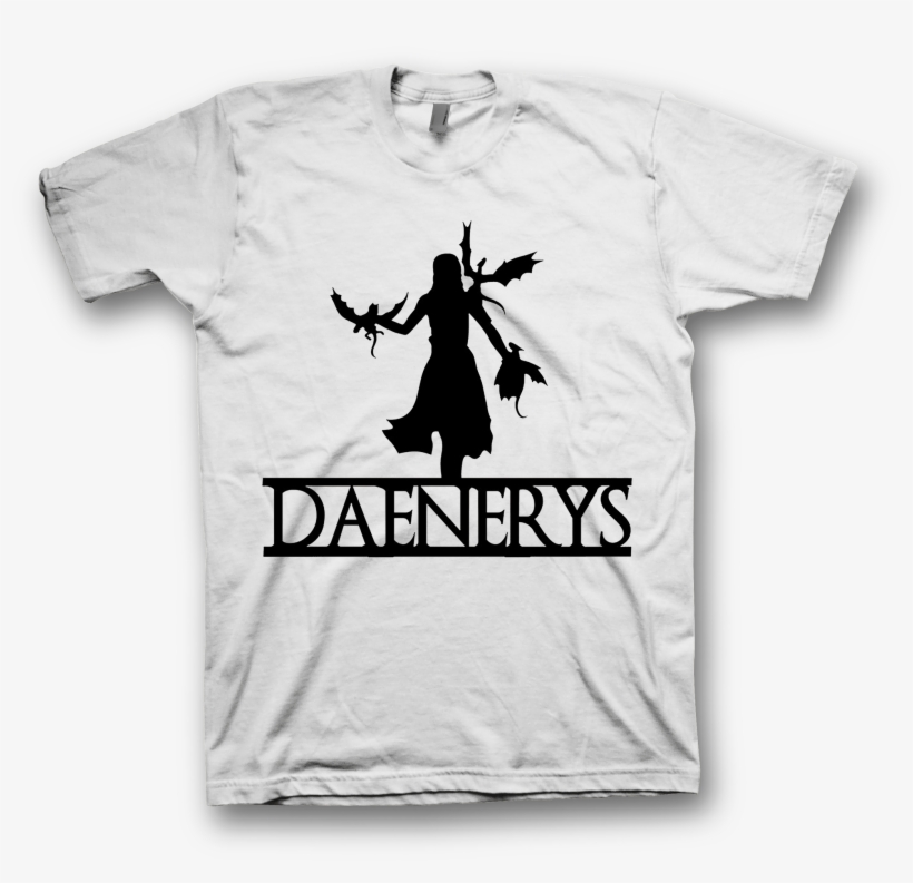 Camiseta Blanca Daenerys Silueta - Silhouette Games Of Thrones, transparent png #4261389