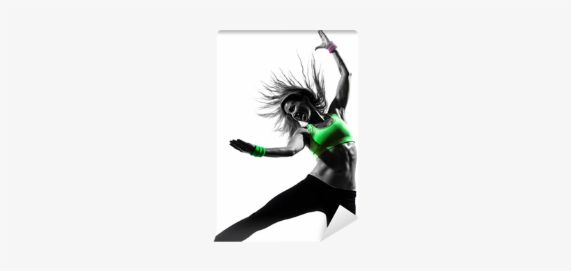 Woman Exercising Fitness Zumba Dancing Silhouette Wall - Hp X765w 16gb Usb 3.0 Utility Pendrive White, transparent png #4261726