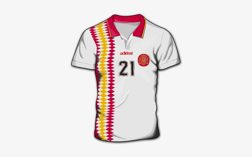 Segunda Blanca Y El Azul Marino Se Reserva Para La - Camiseta España 1994 Blanca, transparent png #4262076
