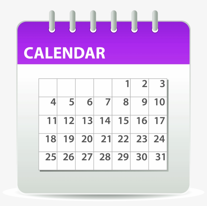 Calendarpurple - Purple Calendar Png, transparent png #4262228