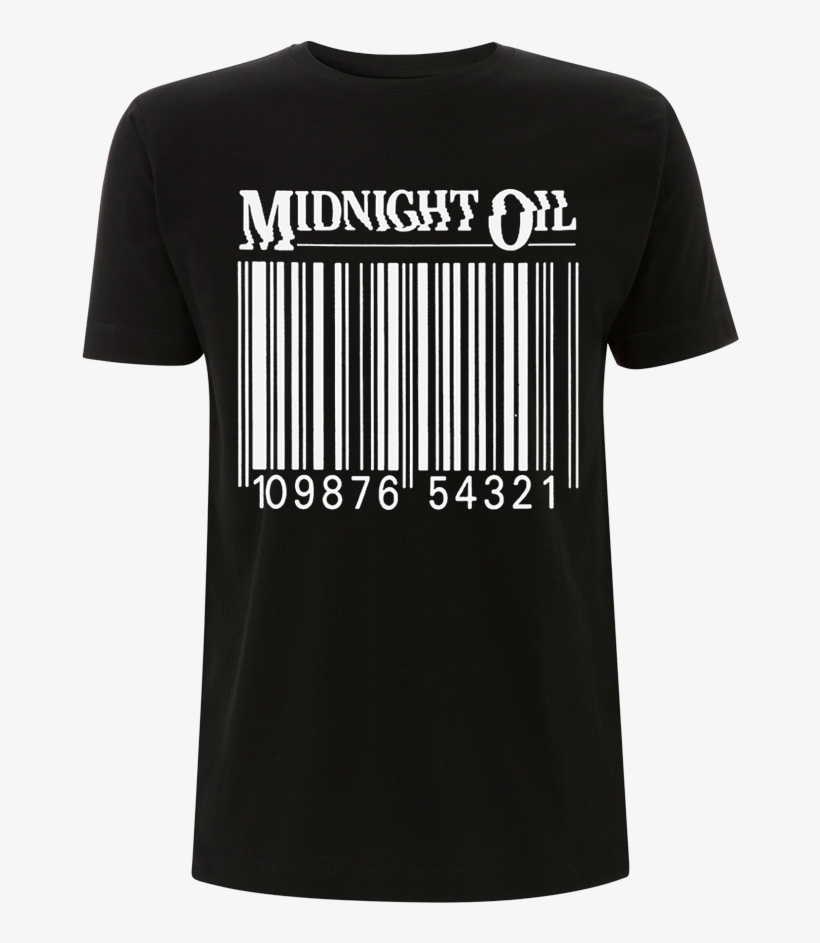 'barcode' Black T-shirt - T-shirt, transparent png #4262831