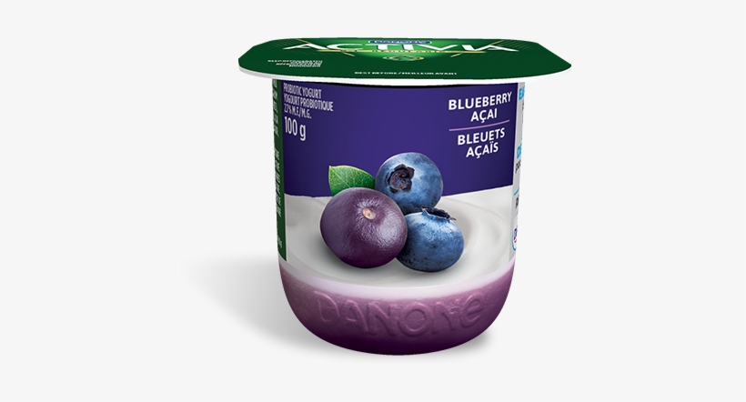 Blueberry-açaï - Activia Fruits Au Fond, transparent png #4263067