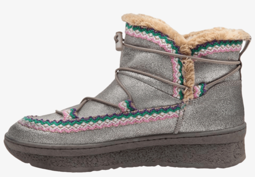 Womens Cold Weather Boot Terreno In Grey Silver Inside - Snow Boot, transparent png #4263095