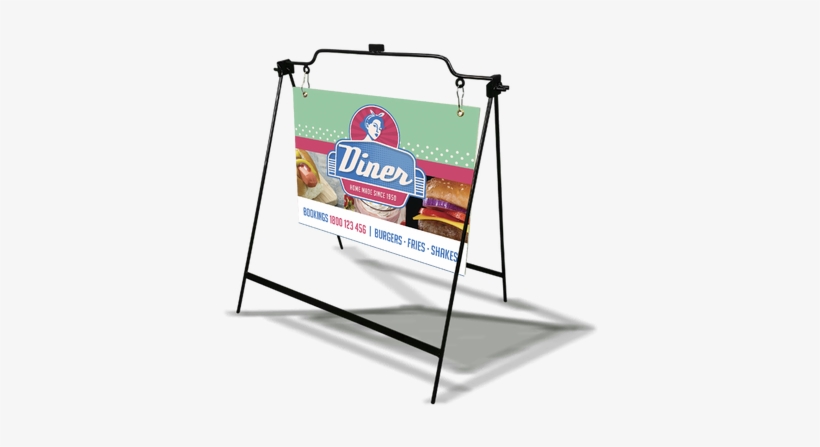 Easy To Assemble Sidewalk A-frames Hold 24" X 18" Coroplast - Sidewalk Sign, transparent png #4263226
