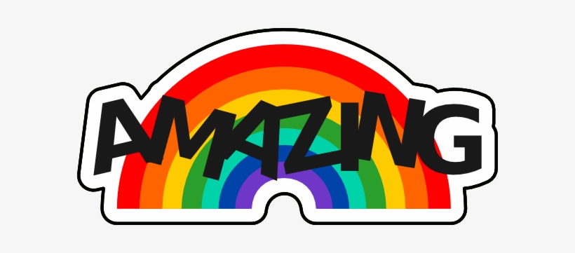 Amazing - Amazing Rainbow Shower Curtain, transparent png #4263717