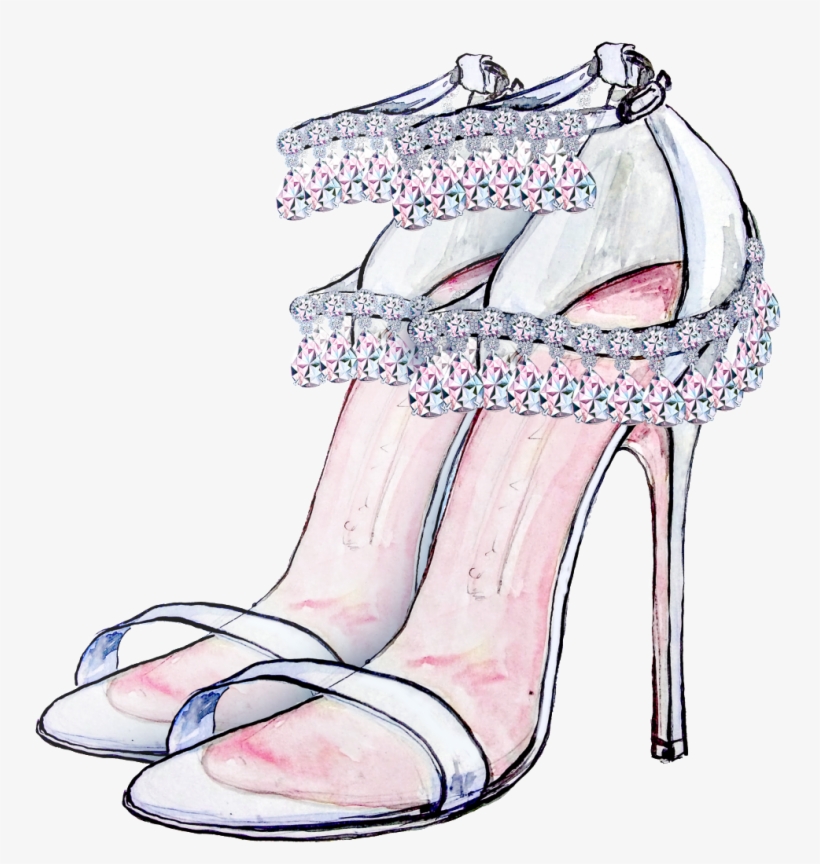 Zapato De Tacón Alto Png Romántico - Princess High Heel Png, transparent png #4263894