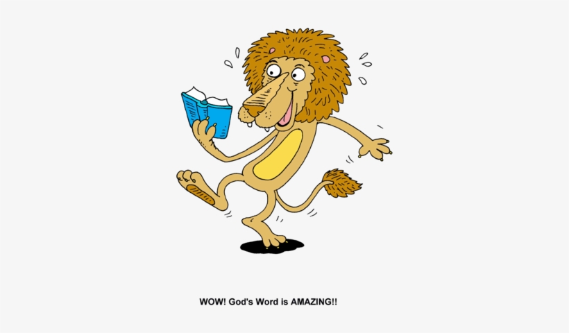 Amazed Lion Clipart - Lion Reading Clipart, transparent png #4264149