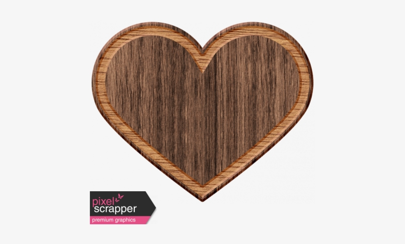 Byb Elements Wood Heart - Digital Scrapbooking, transparent png #4264937