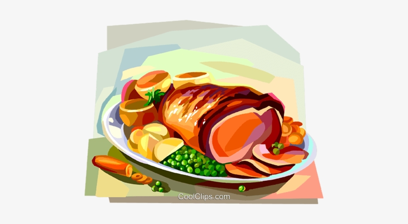 Roast Dinner Clipart Sunday Roast Roast Beef British - Roast Beef Dinner Clipart, transparent png #4265370