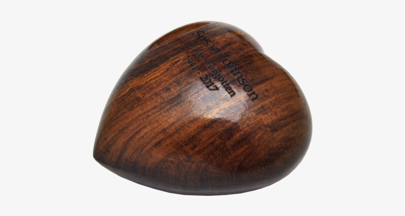 Side View Of Wooden Keepsake Urn Heart - Heart, transparent png #4265400