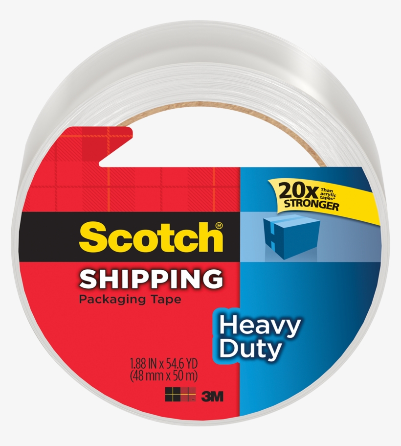 Scotch® Heavy Duty Shipping Packaging Tape 48 Mm X - Scotch Shipping Tape, transparent png #4265401