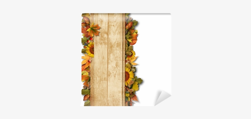 Autumn Background With A Banner And Yellow-red Leaves - Autumn, transparent png #4265501