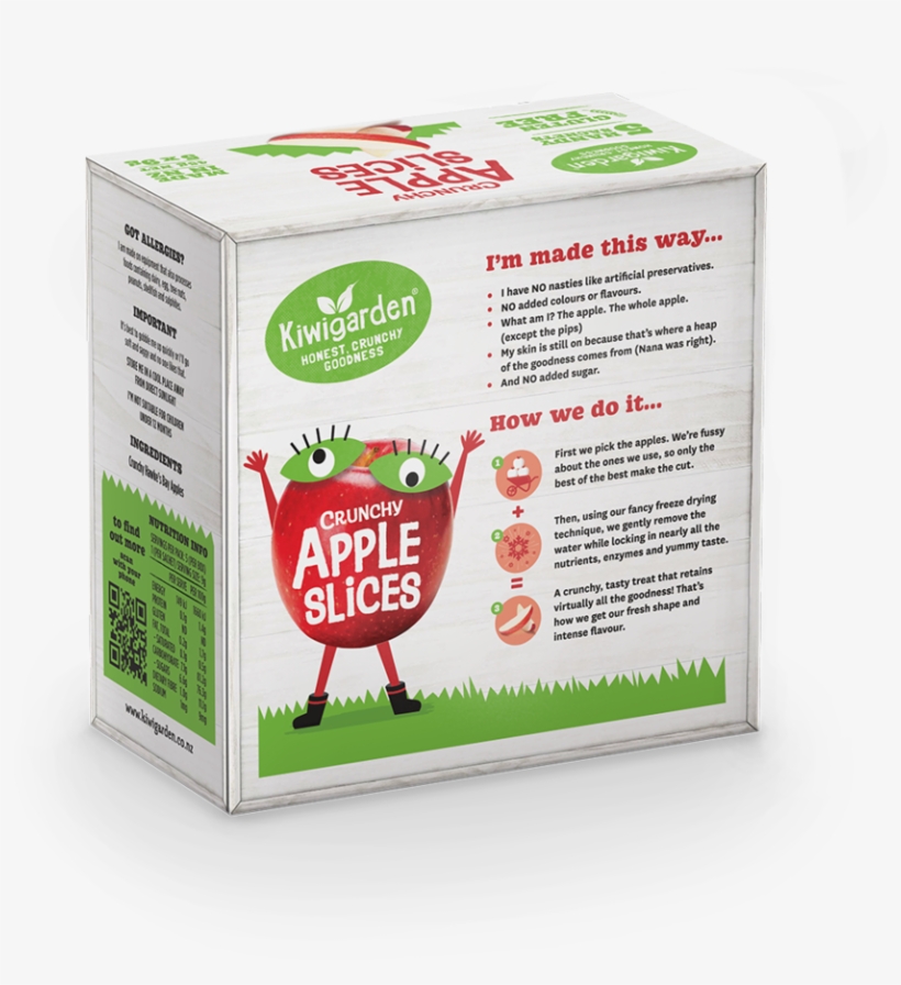 Apple Slices - Kiwigarden Crunchy Apple Slices 5 X 9gm Sachets, transparent png #4265920