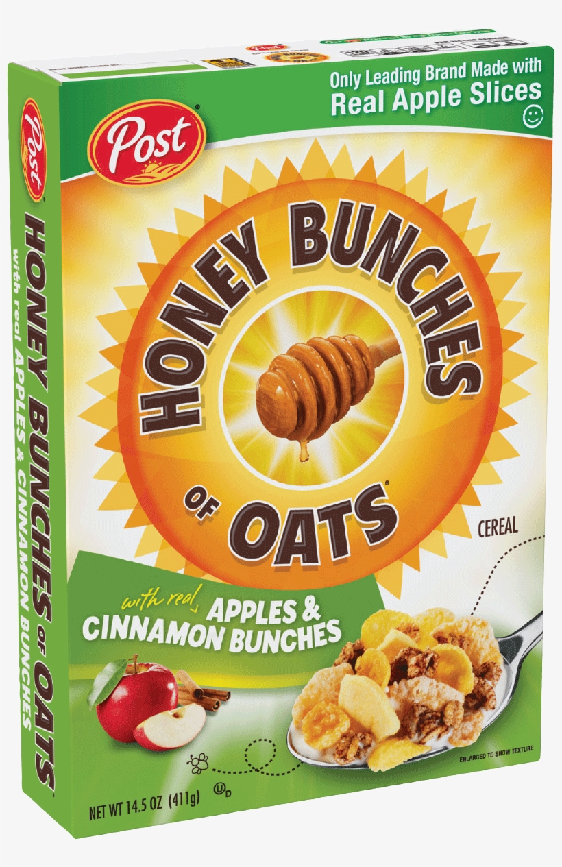 Packaging Of Honey Bunches Of Oats Apples And Cinnamon - Post Honey Bunches Of Oats Pecan & Maple Brown, transparent png #4266150