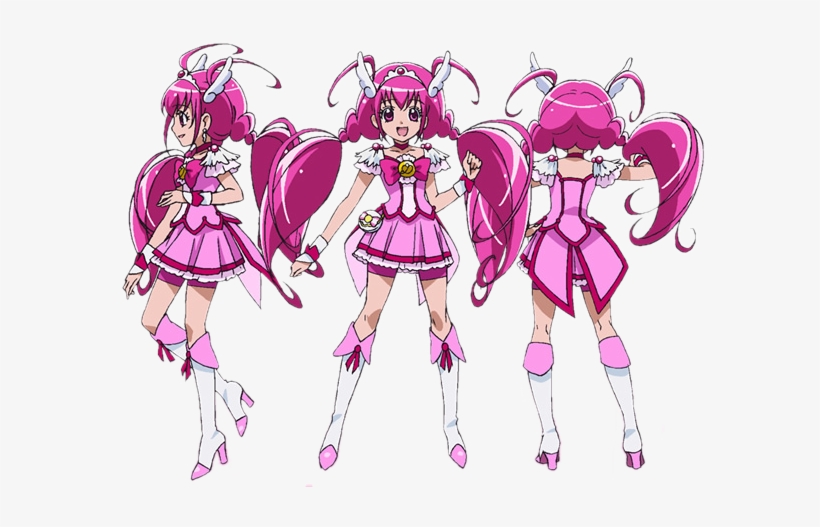 Cure Happy Pose - Glitter Force Lucky Costume, transparent png. 