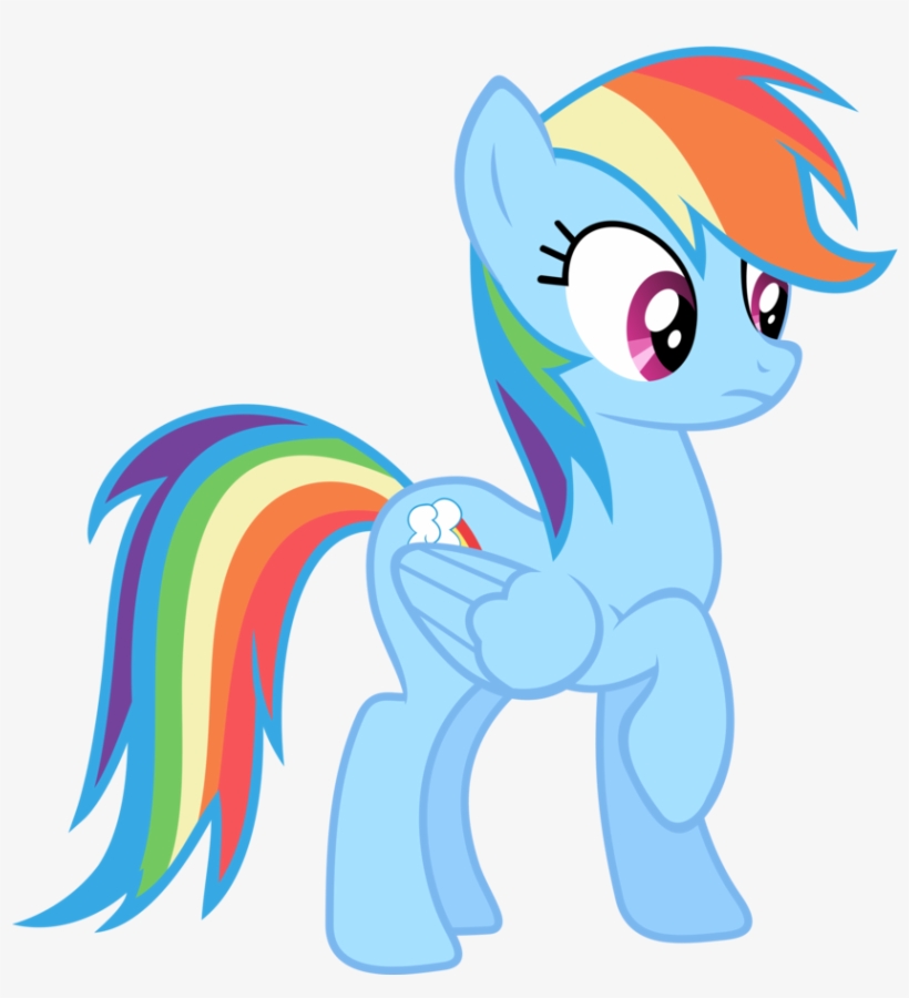 Unicorn Clipart Sad - Unicorn Rainbow Dash, transparent png #4266448