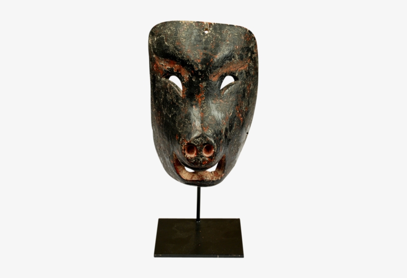 Mexican Pig Mask - Bronze Sculpture, transparent png #4266764