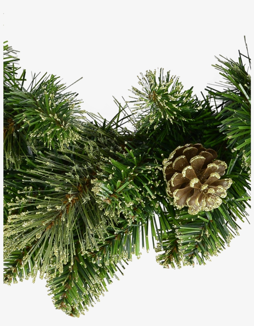 Natural Look Pine Wreath With Pine Cones & Lightly - Pine, transparent png #4266810